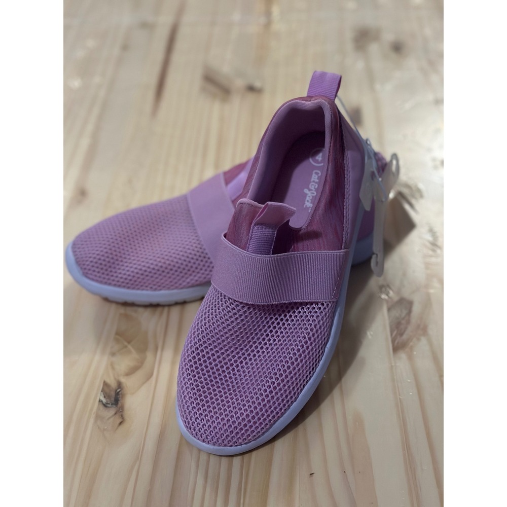 Cat & Jack Girls Purple Mesh Slip On Sneakers Athletic Shoes Size 4 Kids